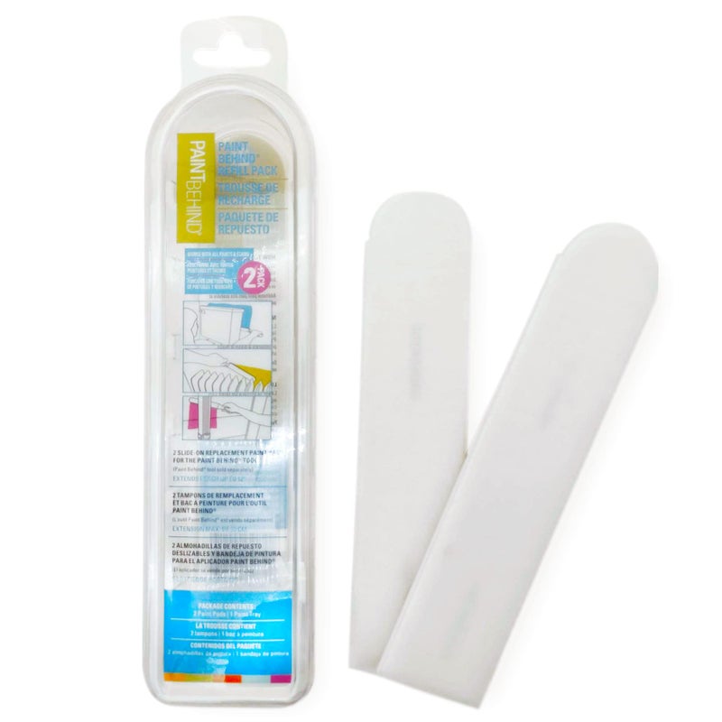 Paint Behind Toilet Tool Nylon Brush Pad Refill with Tray - Flat Paint Brush Set for Walls, Behind Toilet and Hard to Reach Areas - Painting Supplies for Home Interior Set - Image 1